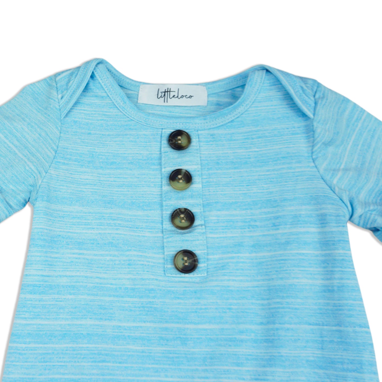 Dreamer Short Sleeve Romper - Blue Striped