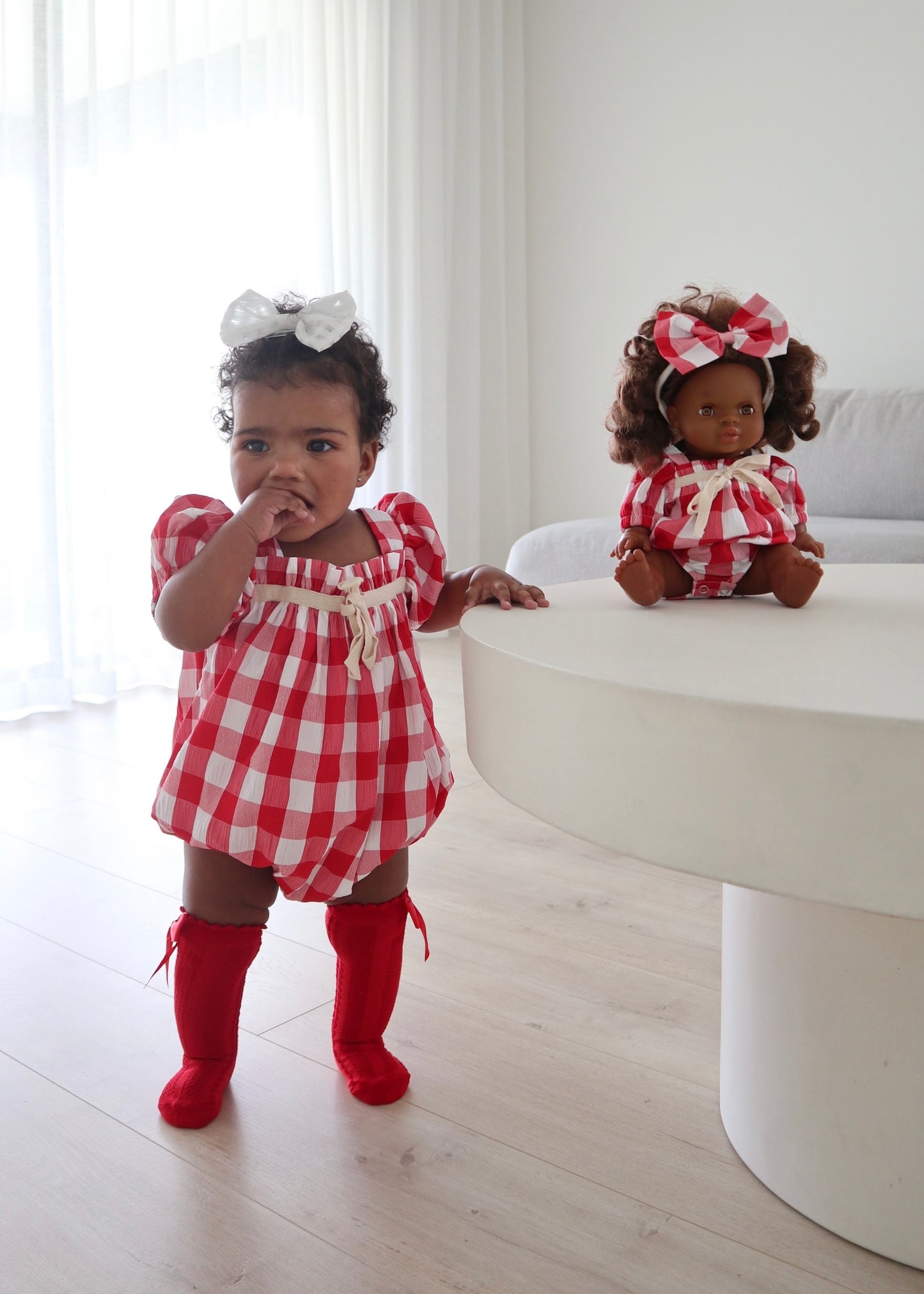 Señorita Red Dolls Romper