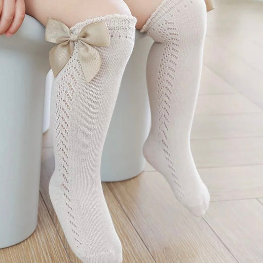 Open work Spanish Socks (Beige)